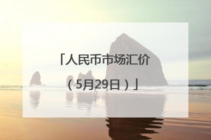 人民币市场汇价（5月29日）