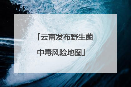 云南发布野生菌中毒风险地图