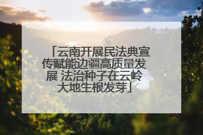 云南开展民法典宣传赋能边疆高质量发展 法治种子在云岭大地生根发芽
