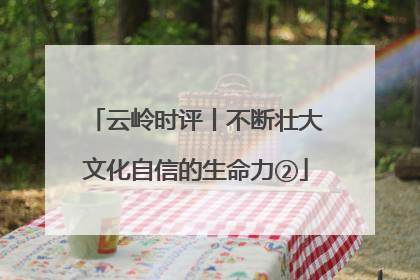 云岭时评丨不断壮大文化自信的生命力②