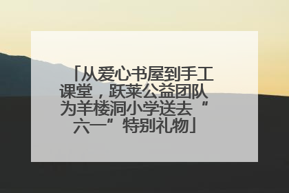 从爱心书屋到手工课堂，跃莱公益团队为羊楼洞小学送去“六一”特别礼物