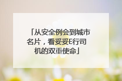 从安全例会到城市名片，看妥妥E行司机的双重使命