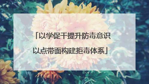 以学促干提升防毒意识 以点带面构建拒毒体系