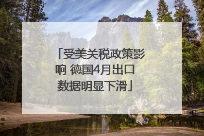受美关税政策影响 德国4月出口数据明显下滑