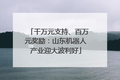 千万元支持、百万元奖励：山东机器人产业迎大波利好