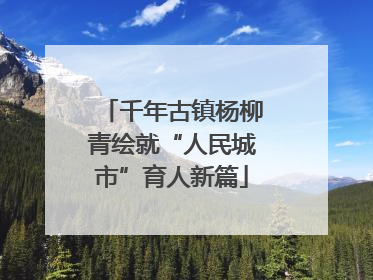 千年古镇杨柳青绘就“人民城市”育人新篇
