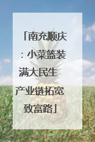 南充顺庆：小菜篮装满大民生 产业链拓宽致富路