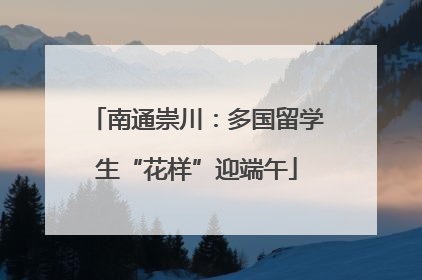 南通崇川：多国留学生“花样”迎端午