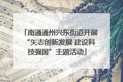 南通通州兴东街道开展“矢志创新发展 建设科技强国”主题活动