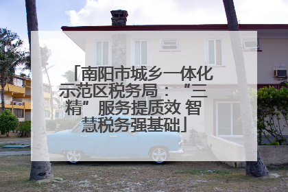 南阳市城乡一体化示范区税务局：“三精”服务提质效 智慧税务强基础