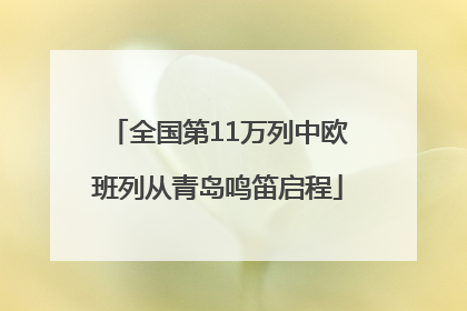 全国第11万列中欧班列从青岛鸣笛启程