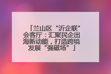 兰山区“沂企联”会客厅：汇聚民企出海新动能，打造跨境发展“强磁场”