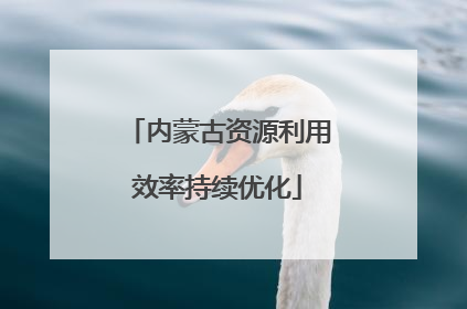 内蒙古资源利用效率持续优化