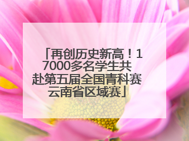 再创历史新高！17000多名学生共赴第五届全国青科赛云南省区域赛