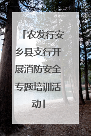 农发行安乡县支行开展消防安全专题培训活动