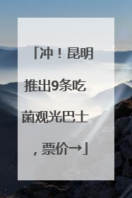 冲！昆明推出9条吃菌观光巴士，票价→