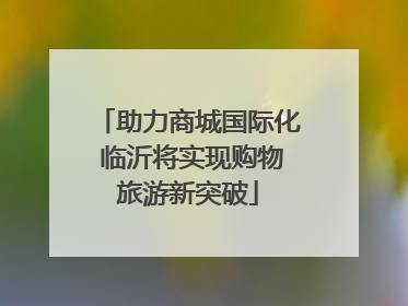 助力商城国际化 临沂将实现购物旅游新突破