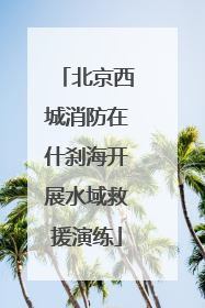 北京西城消防在什刹海开展水域救援演练