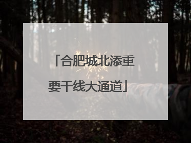 合肥城北添重要干线大通道