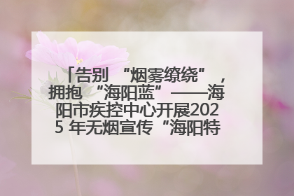 告别 “烟雾缭绕”，拥抱 “海阳蓝”——海阳市疾控中心开展2025 年无烟宣传“海阳特色”实践记录