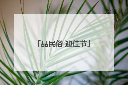 品民俗 迎佳节