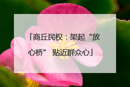 商丘民权：架起“放心桥” 贴近群众心