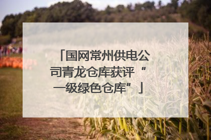 国网常州供电公司青龙仓库获评“一级绿色仓库”