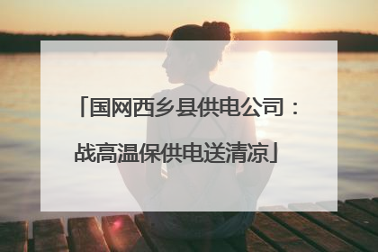 国网西乡县供电公司：战高温保供电送清凉