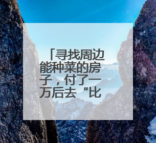 寻找周边能种菜的房子，付了一万后去“比价”，她不淡定了