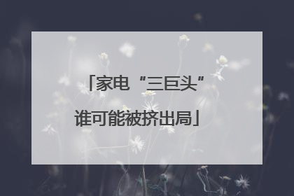 家电“三巨头”谁可能被挤出局