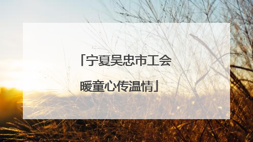 宁夏吴忠市工会暖童心传温情