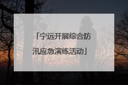 宁远开展综合防汛应急演练活动