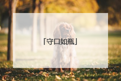 守口如瓶