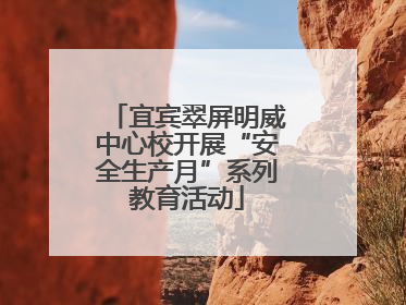 宜宾翠屏明威中心校开展“安全生产月”系列教育活动