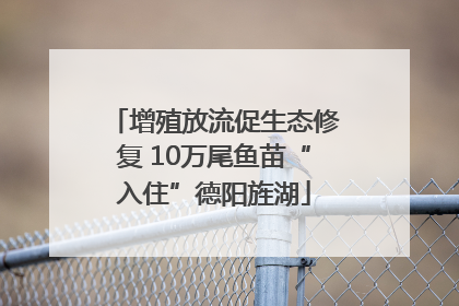 增殖放流促生态修复 10万尾鱼苗“入住”德阳旌湖
