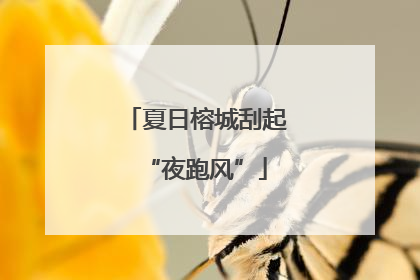 夏日榕城刮起“夜跑风”