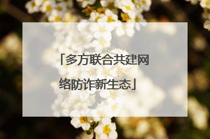 多方联合共建网络防诈新生态