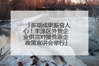 多项成果振奋人心！丰泽区外贸企业供需对接暨惠企政策宣讲会举行