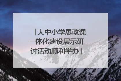大中小学思政课一体化建设展示研讨活动顺利举办