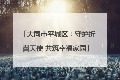 大同市平城区：守护折翼天使 共筑幸福家园