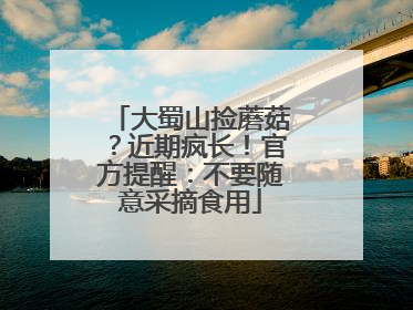 大蜀山捡蘑菇？近期疯长！官方提醒：不要随意采摘食用
