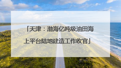 天津：渤海亿吨级油田海上平台陆地建造工作收官