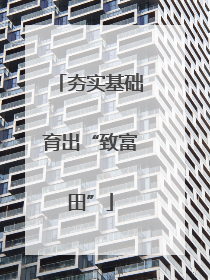 夯实基础育出“致富田”