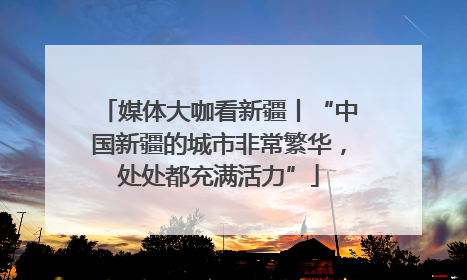 媒体大咖看新疆丨“中国新疆的城市非常繁华，处处都充满活力”