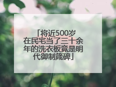 将近500岁 在民宅当了三十余年的洗衣板竟是明代御制箴碑