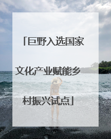 巨野入选国家文化产业赋能乡村振兴试点