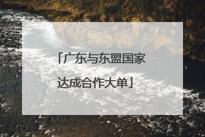 广东与东盟国家达成合作大单