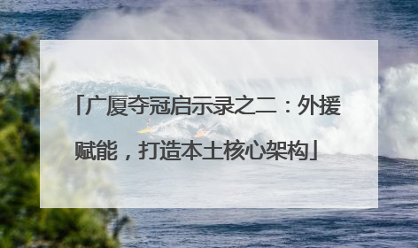 广厦夺冠启示录之二：外援赋能，打造本土核心架构