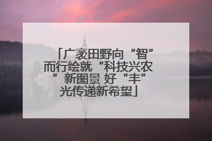 广袤田野向“智”而行绘就“科技兴农”新图景 好“丰”光传递新希望