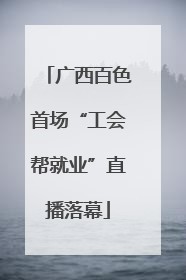 广西百色首场“工会帮就业”直播落幕
